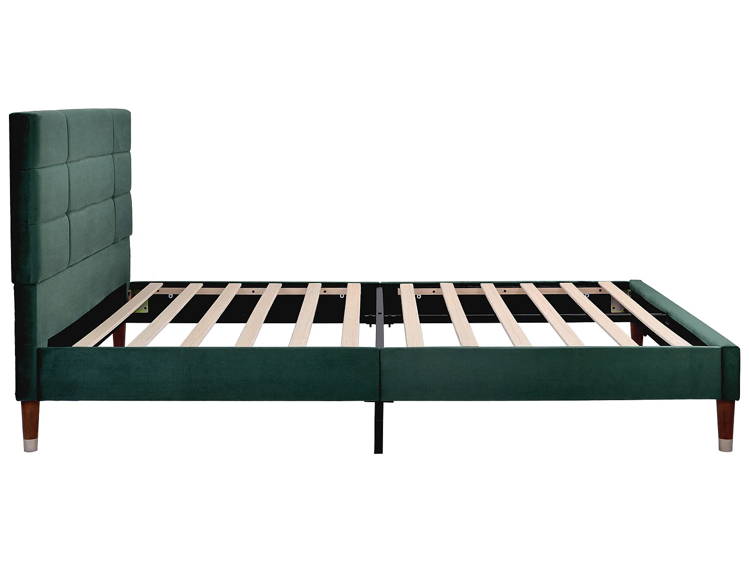 Lit adulte Canapé lit adulte junior - 140x200cm - velours vert foncé (sans matelas) - Sweiko
