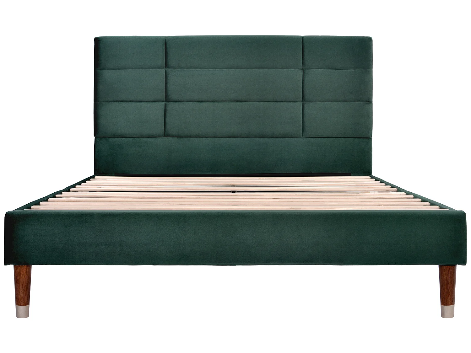 Lit adulte Canapé lit adulte junior avec sommier à lattes 140x200cm - velours vert - Sweiko