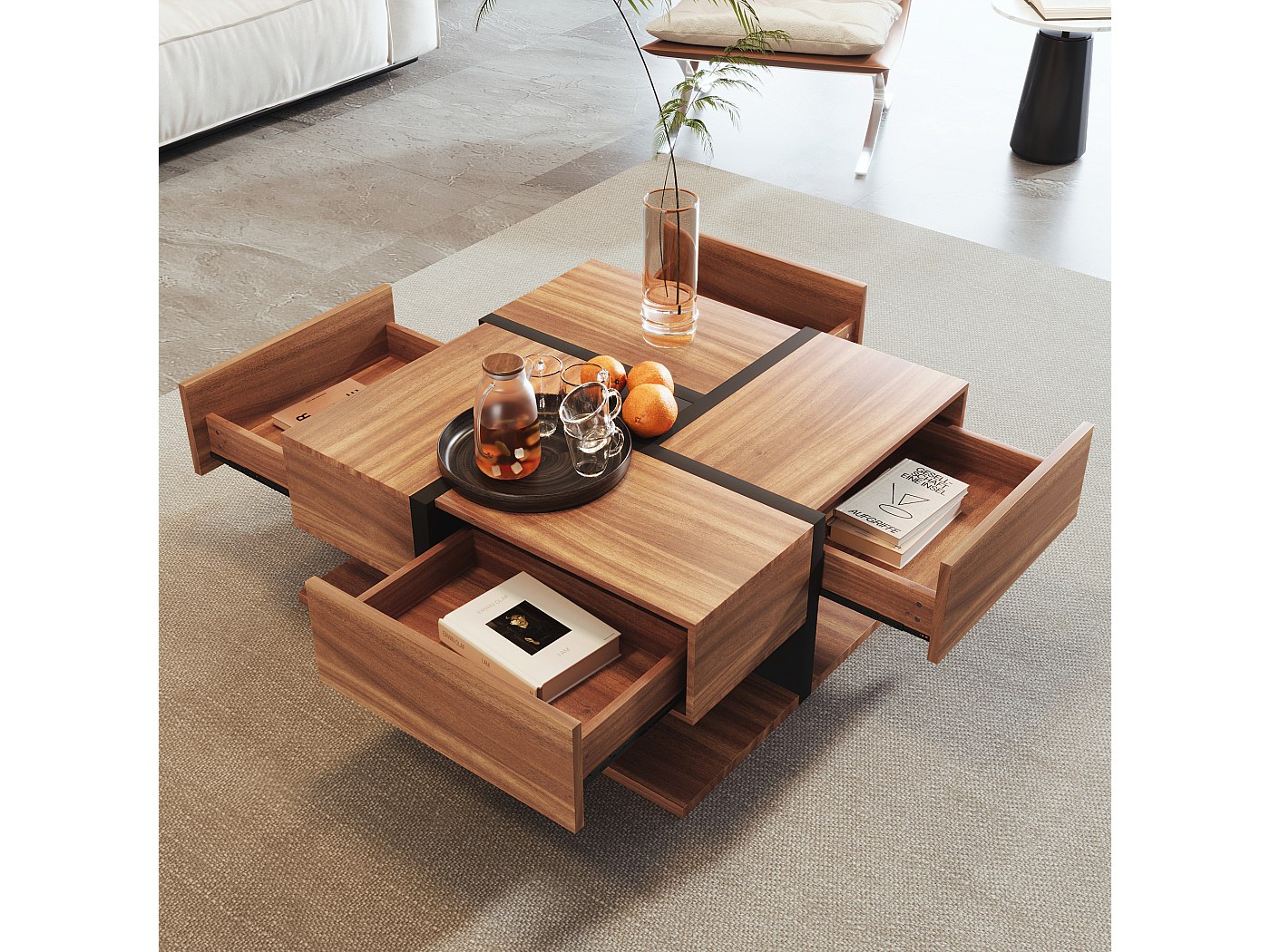 Calicosy - IRIS Ovale salontafel L119 cm - Kasjmier - 60x119x39,8 cm