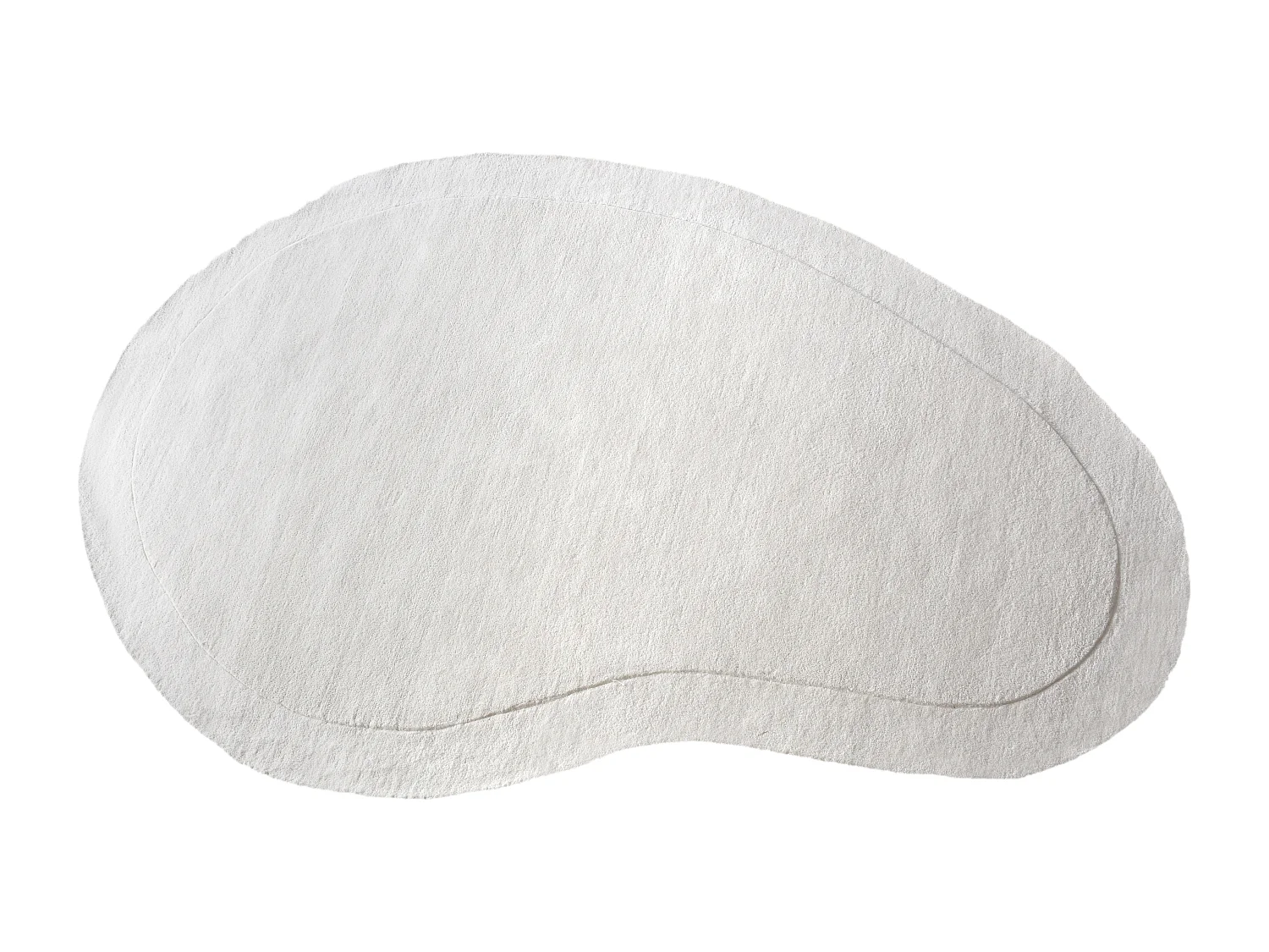 Tapete orgânico 100% lã feito à mão 150x200 cm, 2200 g/m2, cor creme - WILLOW