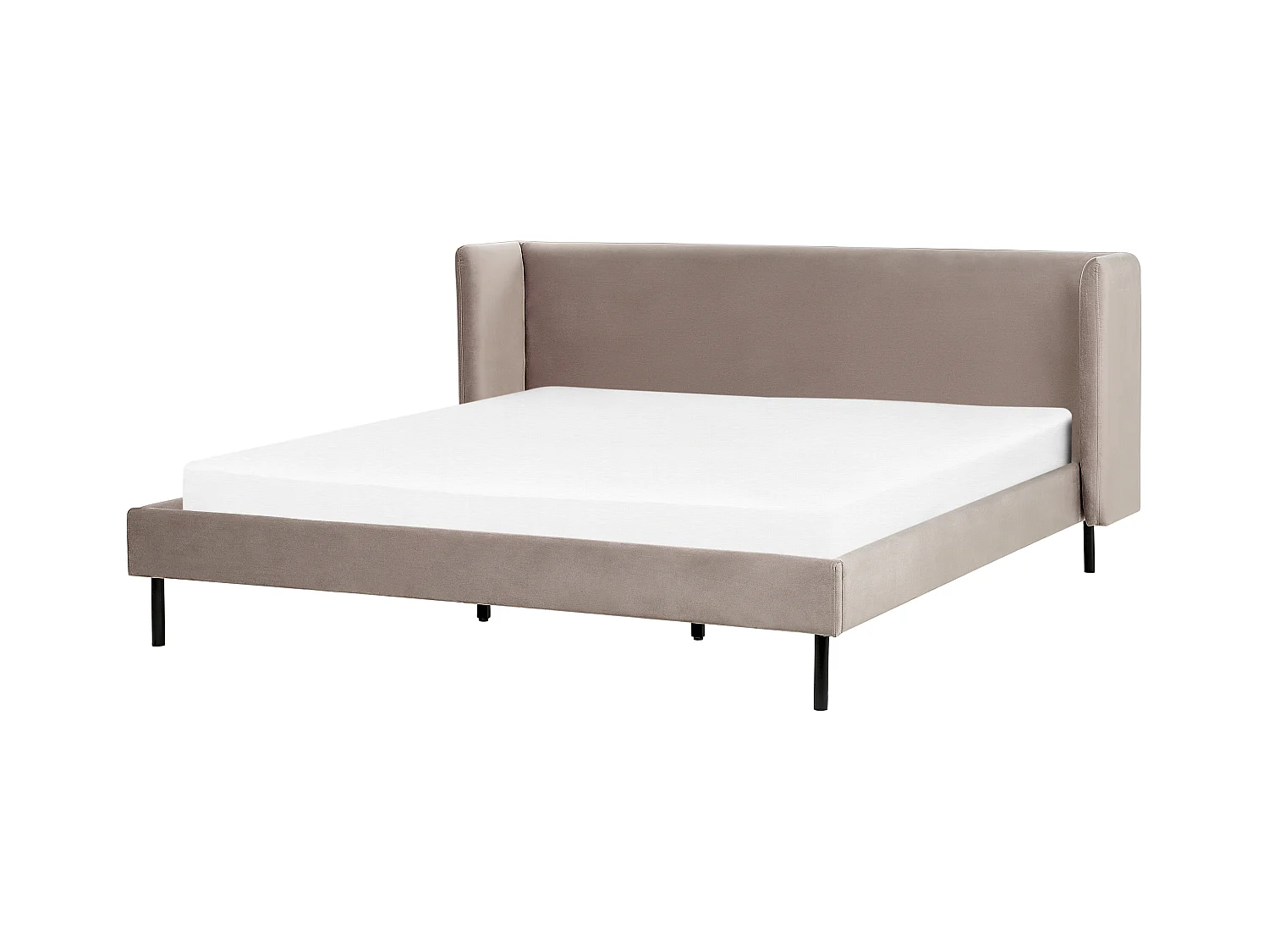 Bed Fluweel ARETTE 180 x 200 cm Taupe