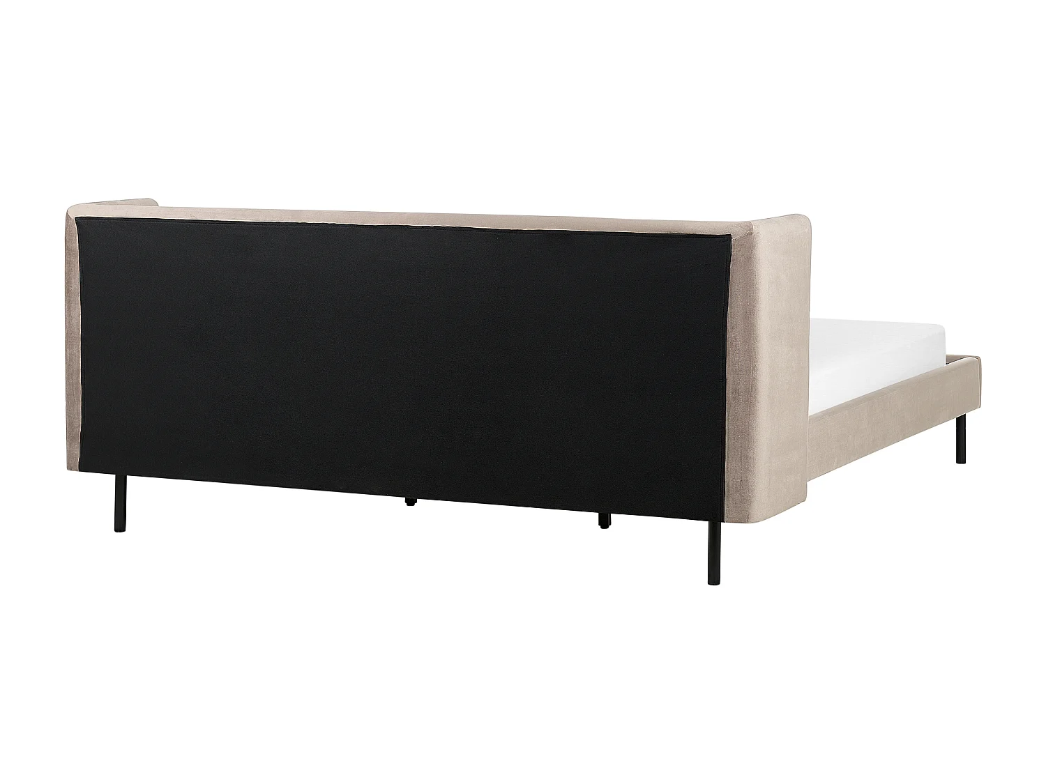 Bed Fluweel ARETTE 180 x 200 cm Taupe