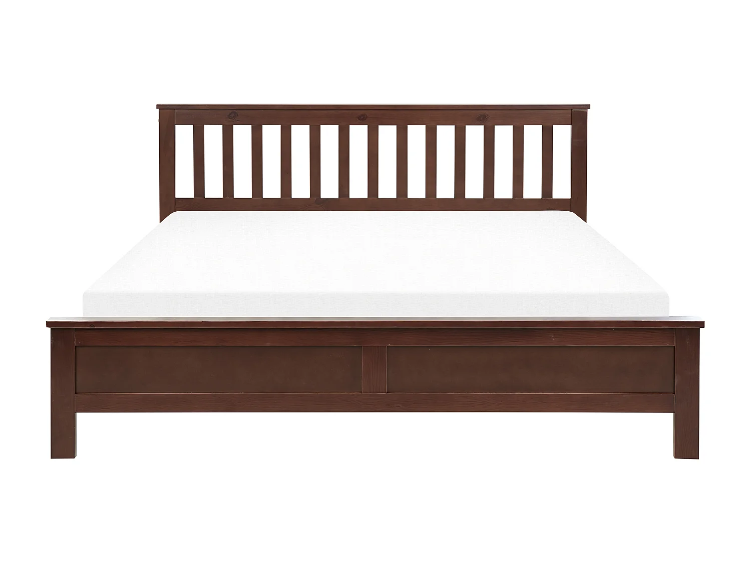 Lit avec sommier Bois de pin MAYENNE 180 x 200 cm Marron foncé