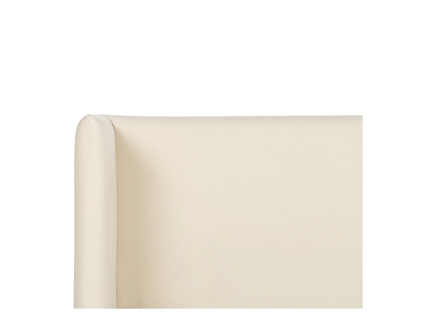Lit avec sommier Velours ARETTE 160 x 200 cm Beige clair