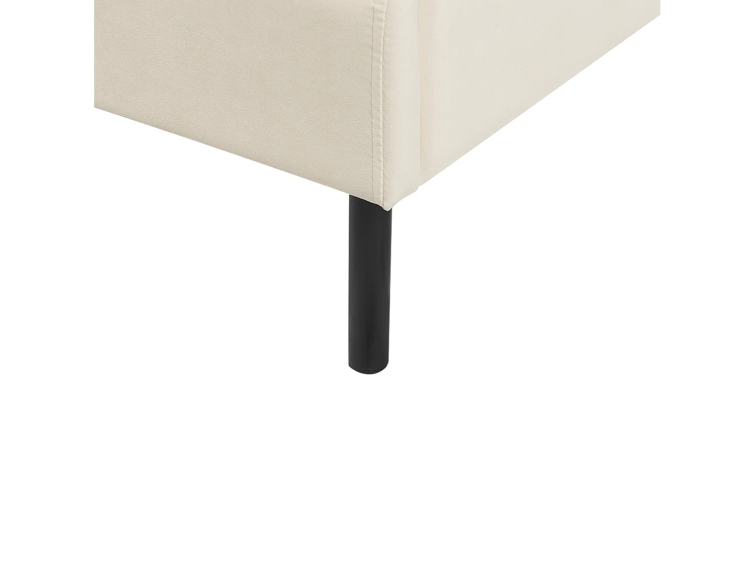 Lit avec sommier Velours ARETTE 160 x 200 cm Beige clair
