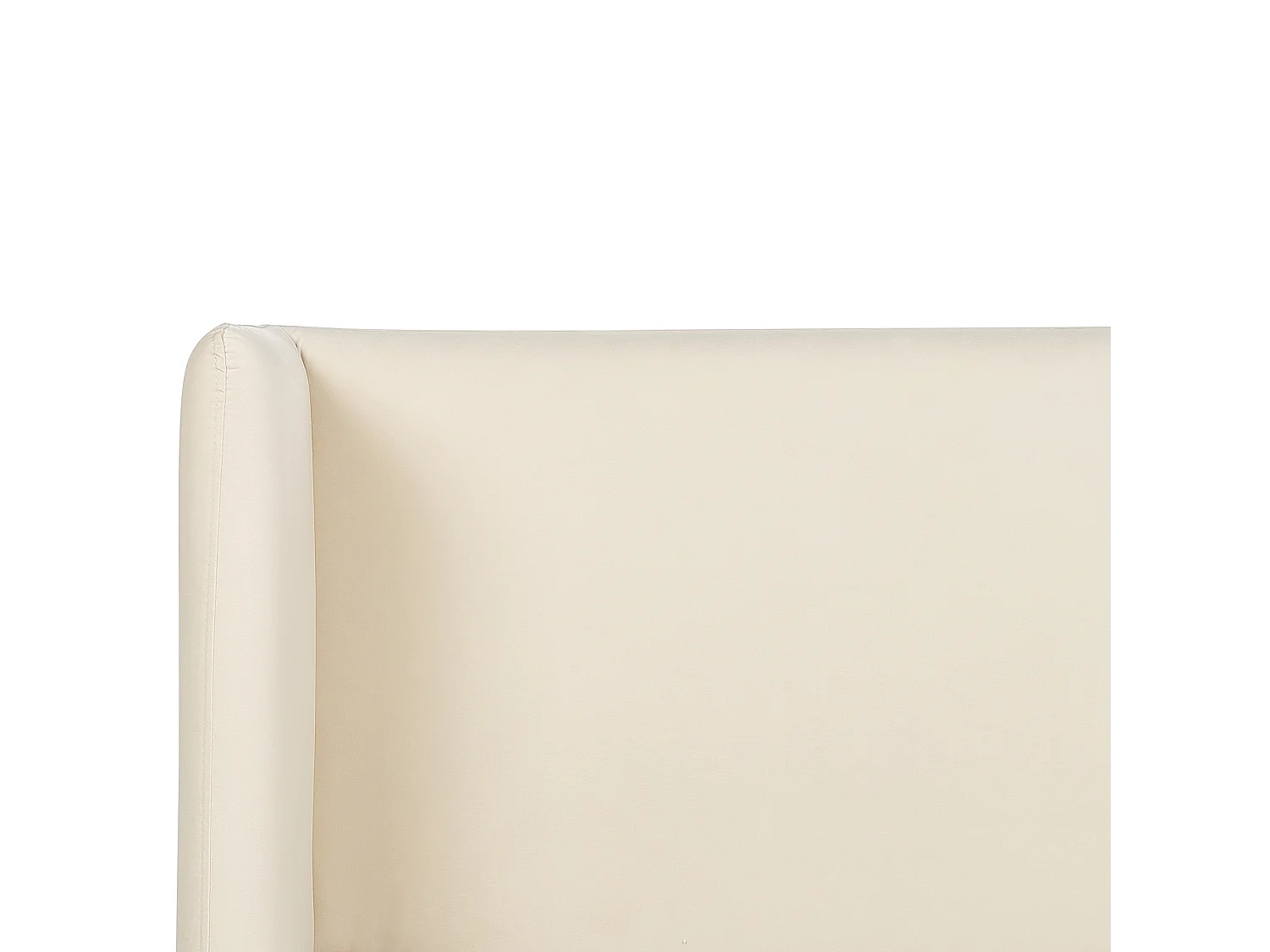 Lit avec sommier Velours ARETTE 160 x 200 cm Beige clair