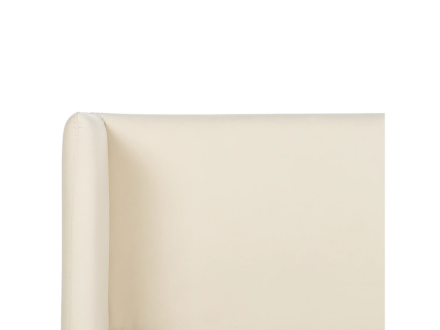 Bed Fluweel ARETTE 160 x 200 cm Lichtbeige