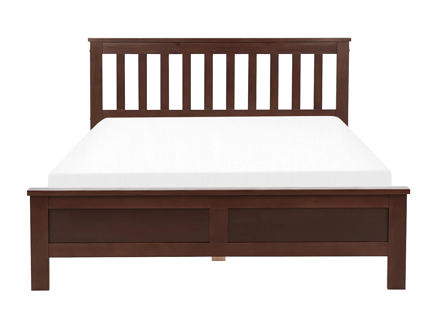 Lit avec sommier Bois de pin MAYENNE 140 x 200 cm Marron foncé