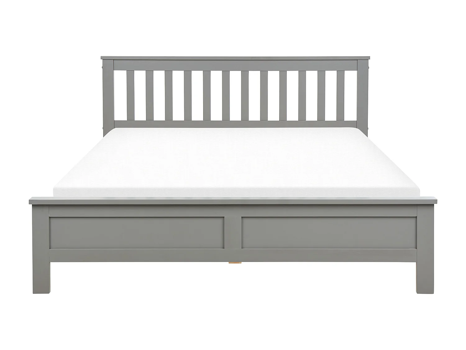 Lit avec sommier Bois de pin MAYENNE 160 x 200 cm Gris