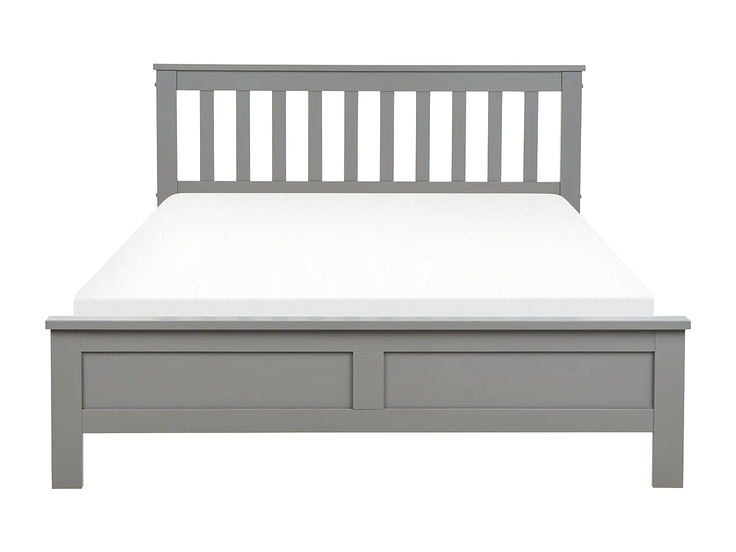 Lit avec sommier Bois de pin MAYENNE 140 x 200 cm Gris