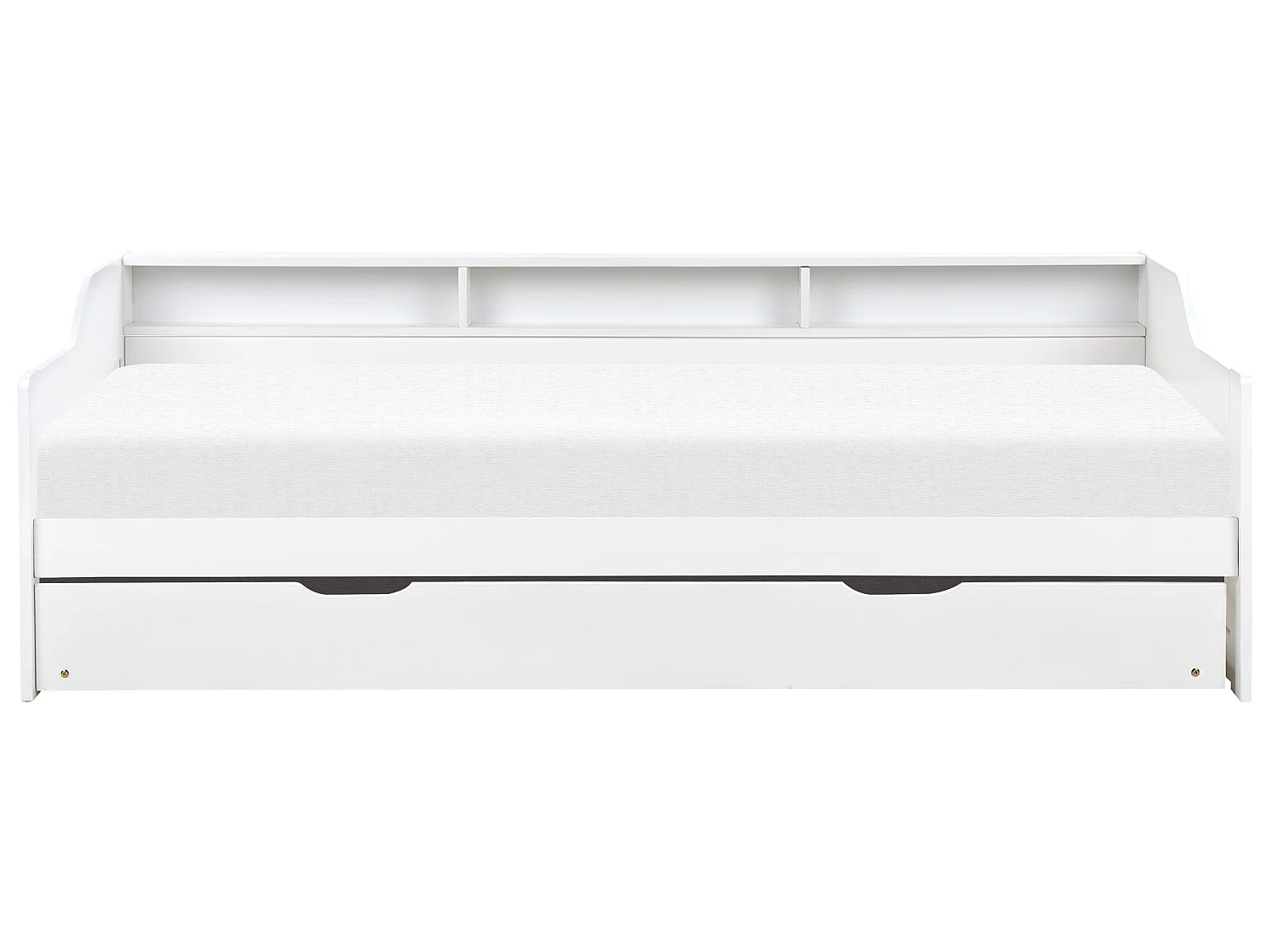 Lit gigogne Bois de pin EDERN 90 x 200 cm Blanc