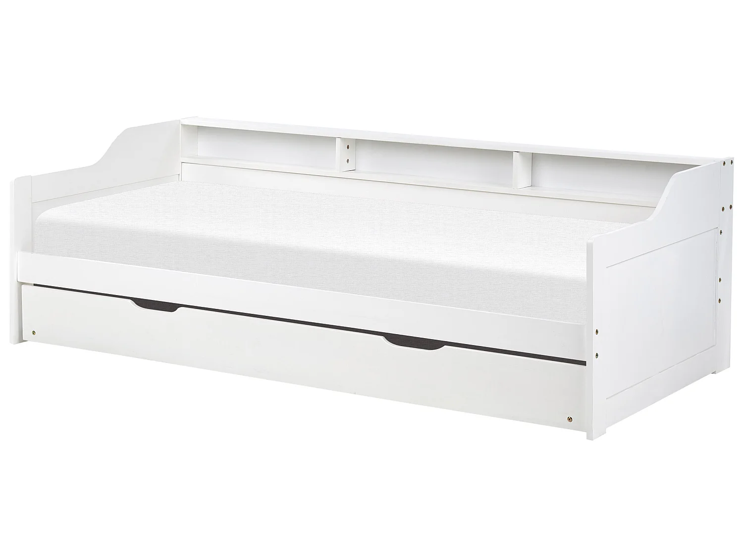 Lit gigogne Bois de pin EDERN 90 x 200 cm Blanc