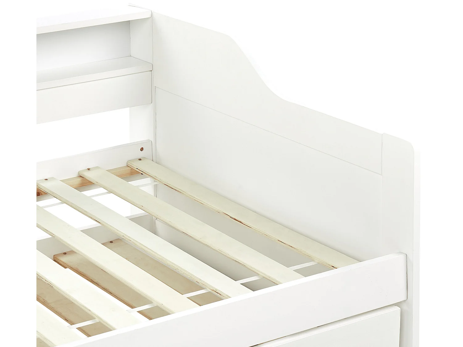 Lit gigogne Bois de pin EDERN 90 x 200 cm Blanc