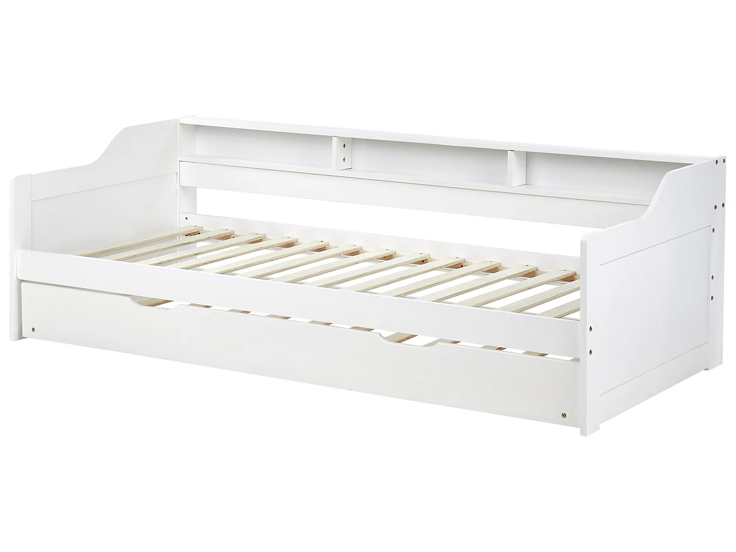 Lit gigogne Bois de pin EDERN 90 x 200 cm Blanc