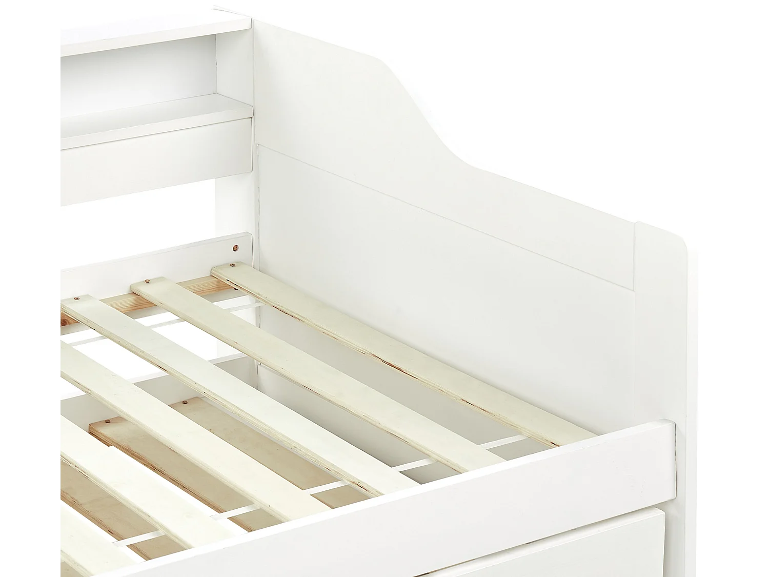 Onderschuifbed Dennenhout EDERN 90 x 200 cm Wit