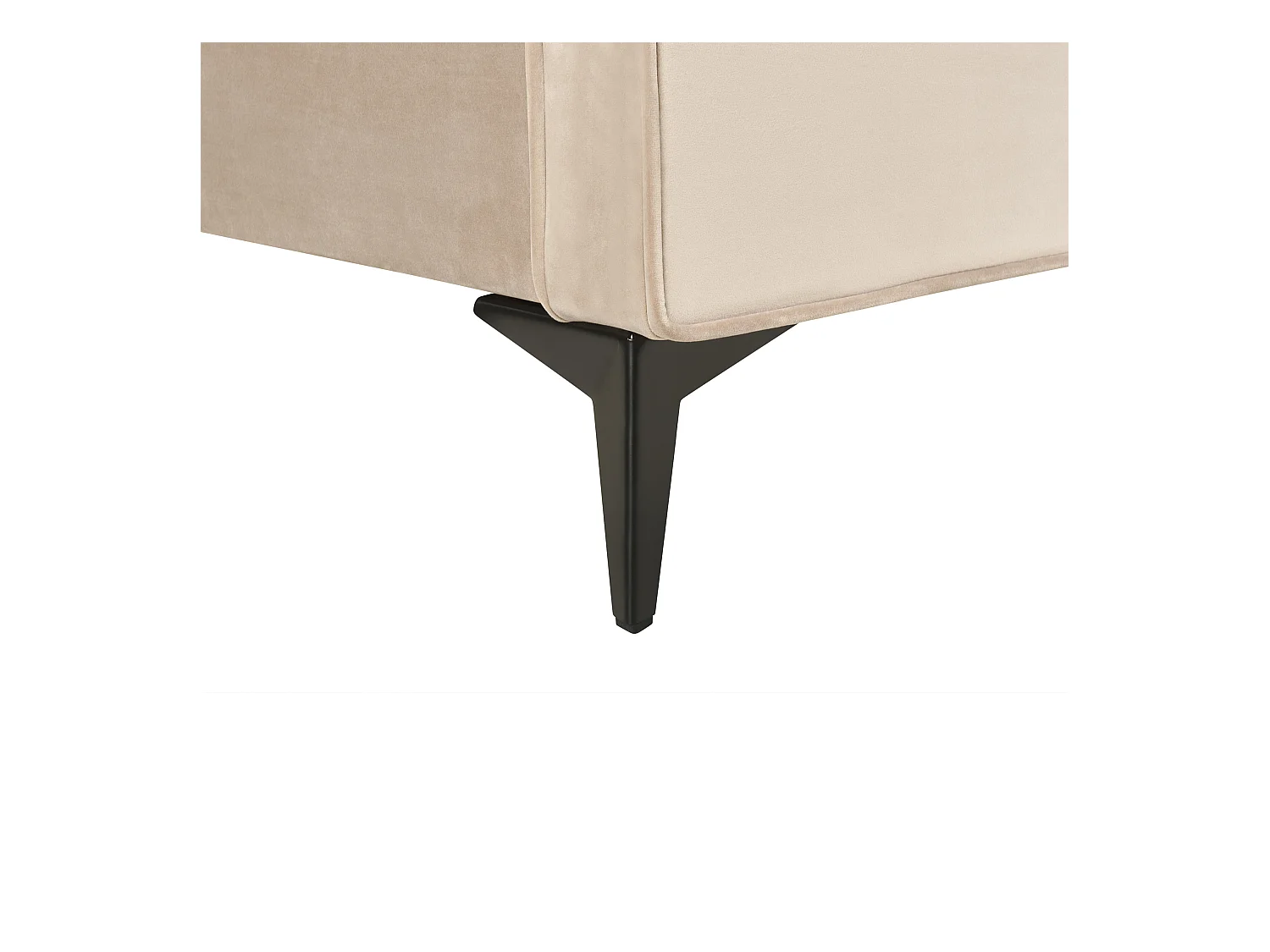 Bett mit Lattenrost Samtstoff VALOGNES 180 x 200 cm Taupe