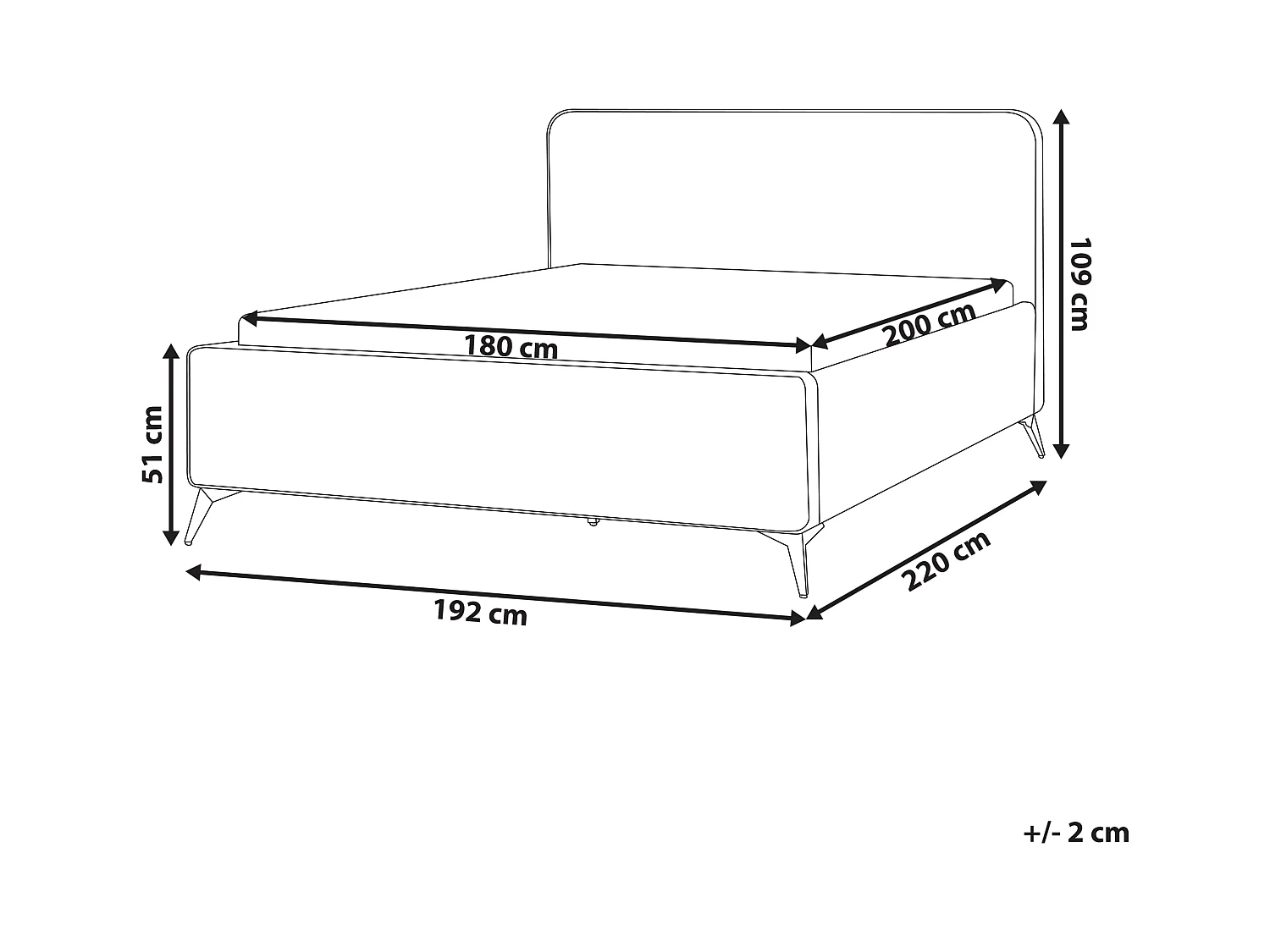 Cama Terciopelo VALOGNES 180 x 200 cm Gris pardo
