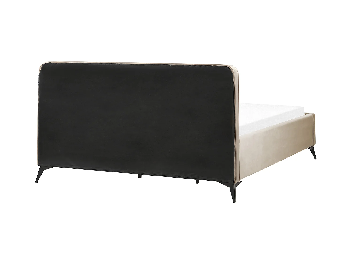 Cama Terciopelo VALOGNES 180 x 200 cm Gris pardo