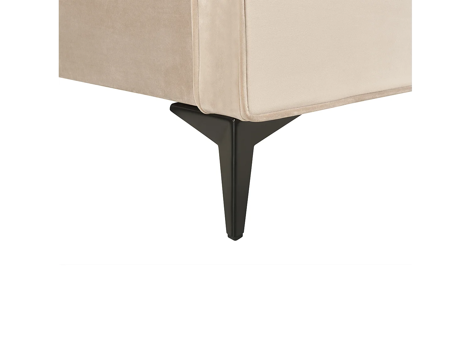 Cama Veludo VALOGNES 180 x 200 cm Taupe