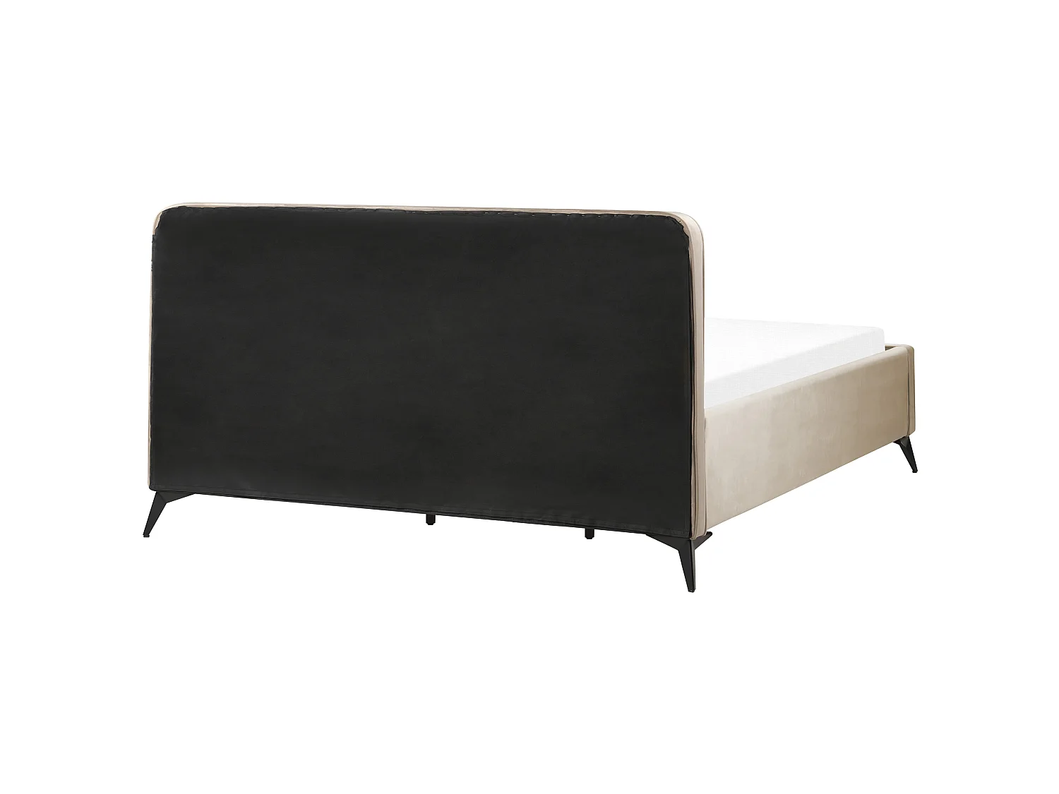 Cama Terciopelo VALOGNES 180 x 200 cm Gris pardo