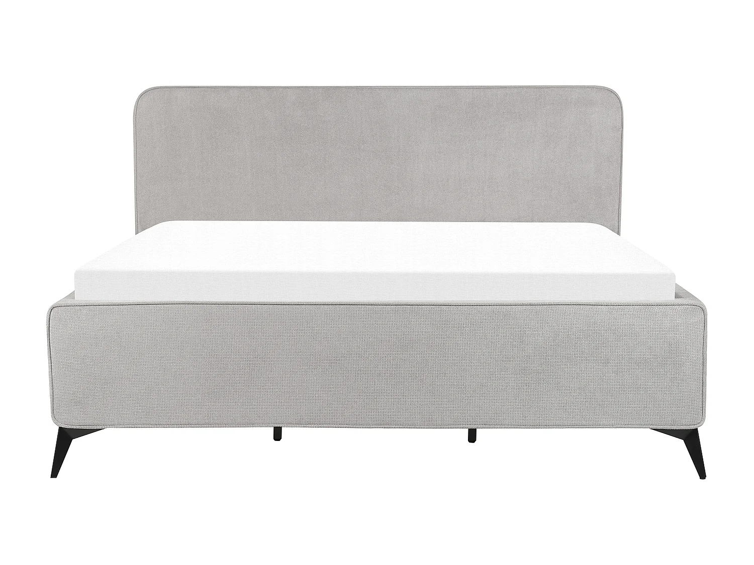 Bed Stof VALOGNES 180 x 200 cm Lichtgrijs