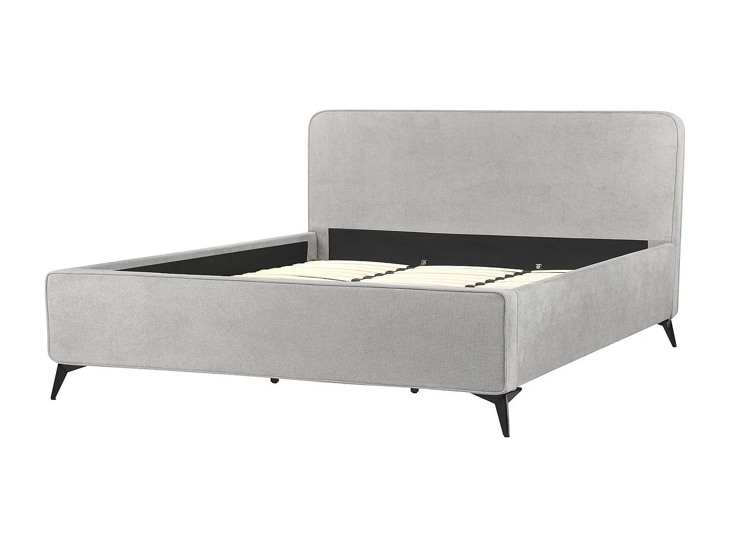 Bed Stof VALOGNES 180 x 200 cm Lichtgrijs