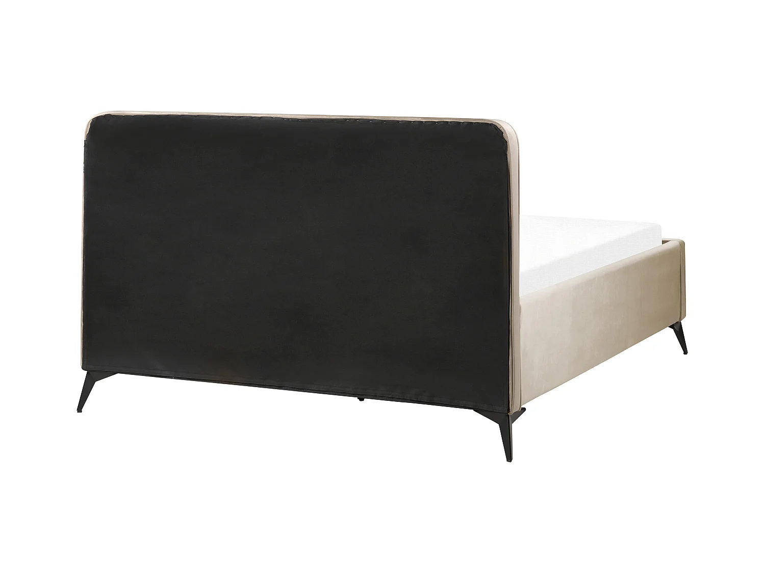 Bed Fluweel VALOGNES 160 x 200 cm Taupe