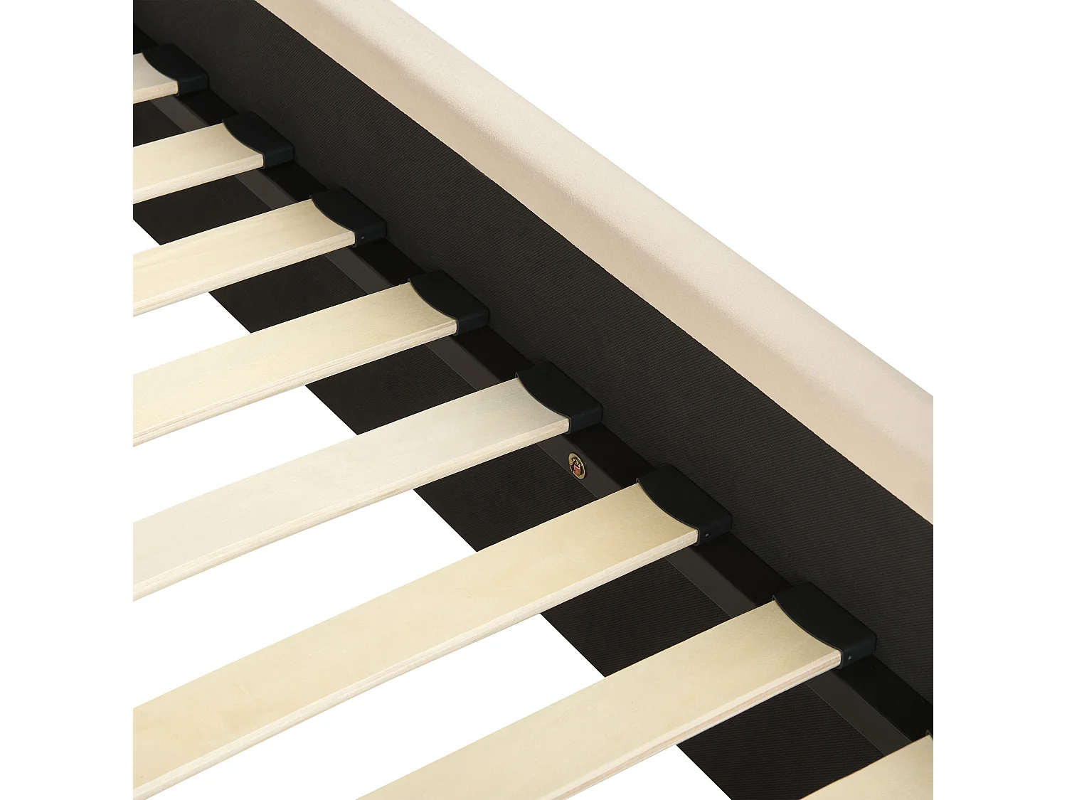 Lit avec sommier Velours VALOGNES 160 x 200 cm Taupe