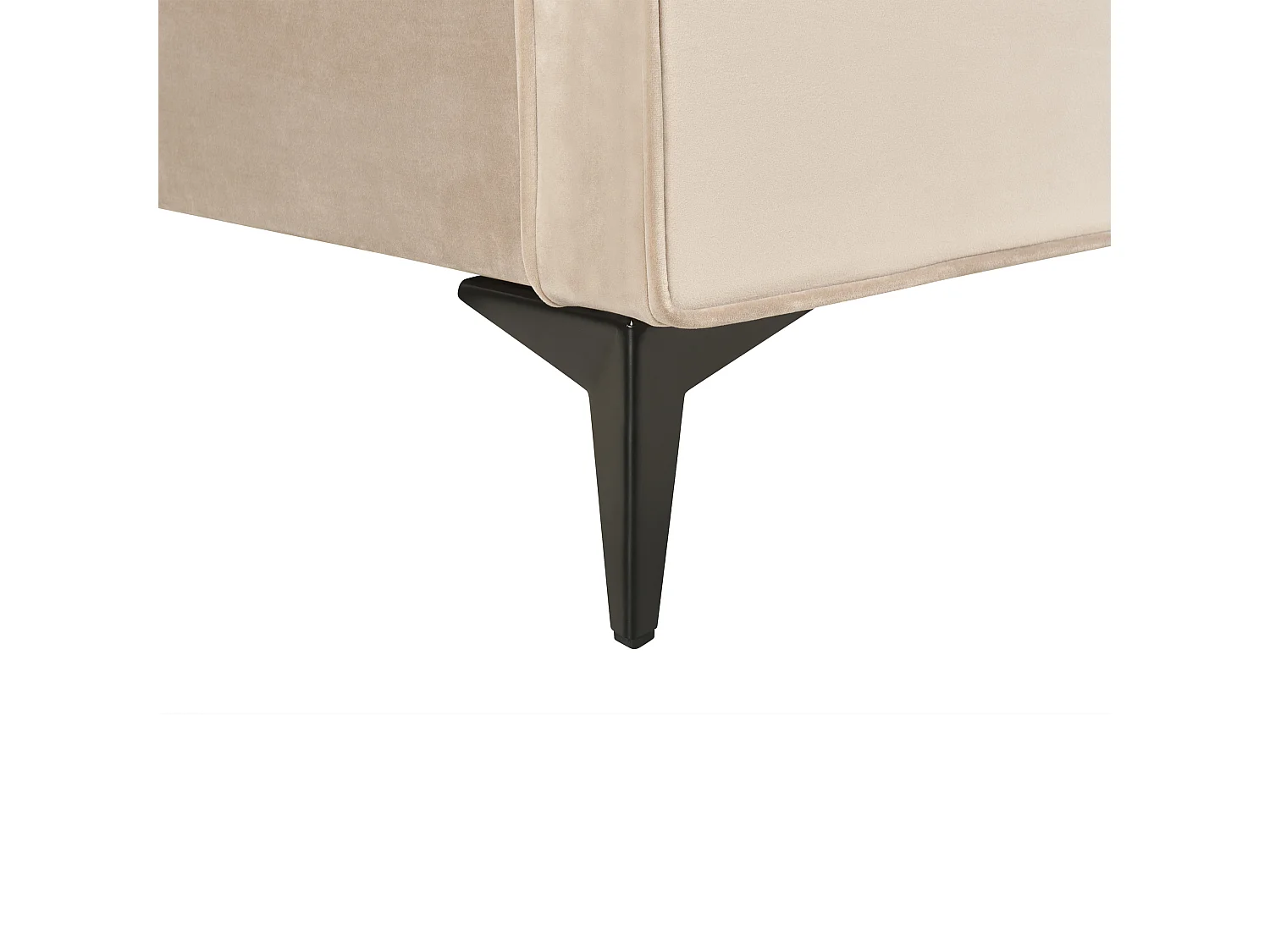 Lit avec sommier Velours VALOGNES 160 x 200 cm Taupe