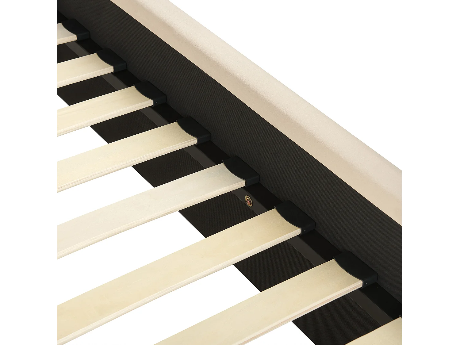 Lit avec sommier Velours VALOGNES 160 x 200 cm Taupe