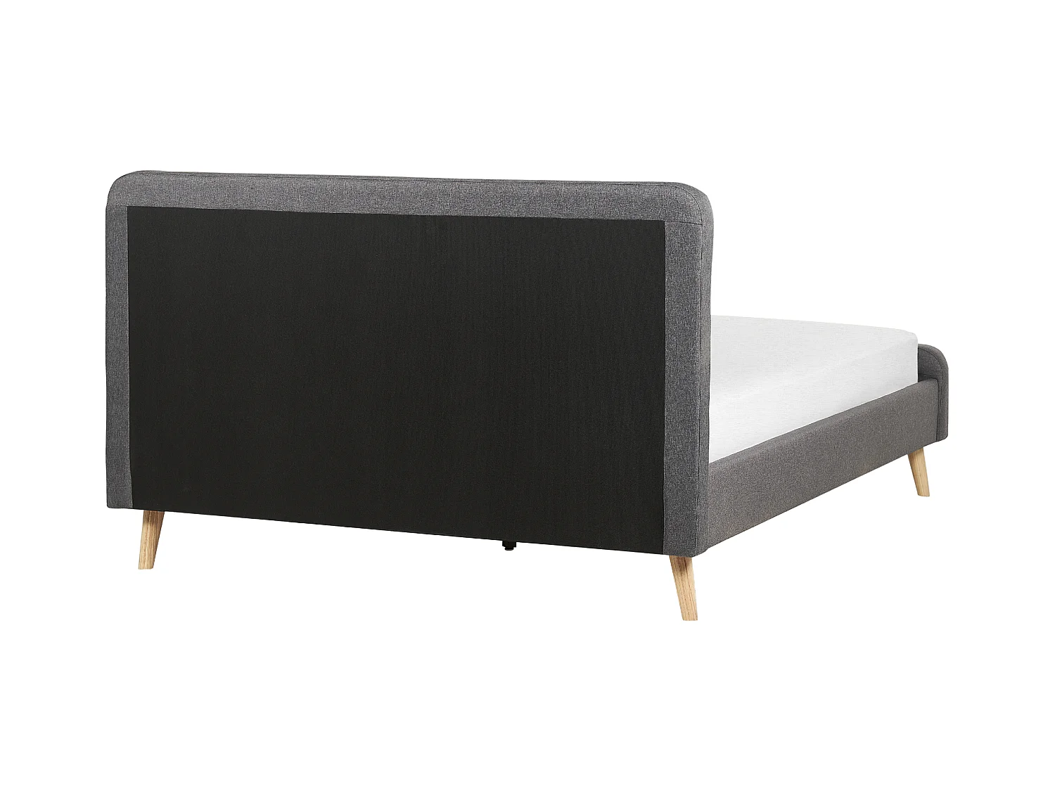 Lit avec sommier Tissu RENNES II 160 x 200 cm Gris foncé