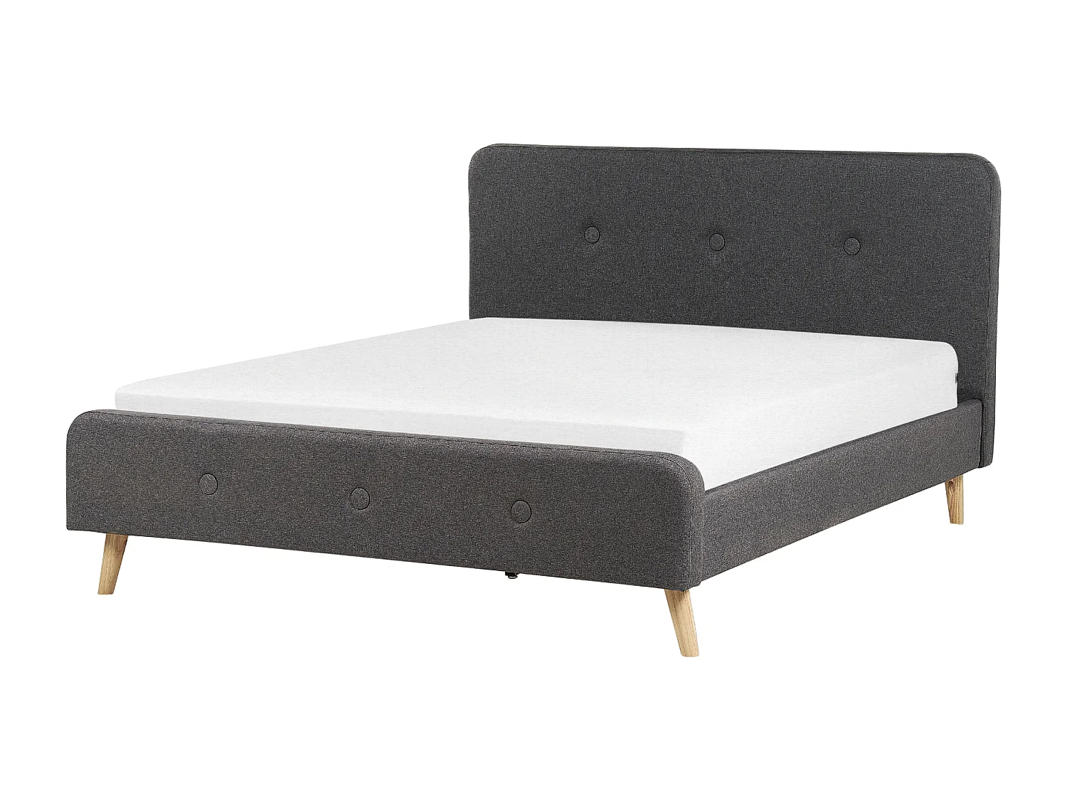 Cama Tela RENNES II 160 x 200 cm Gris oscuro
