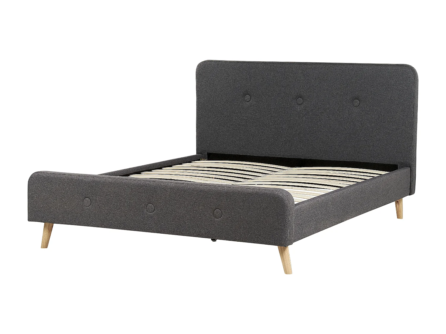Cama Tela RENNES II 160 x 200 cm Gris oscuro