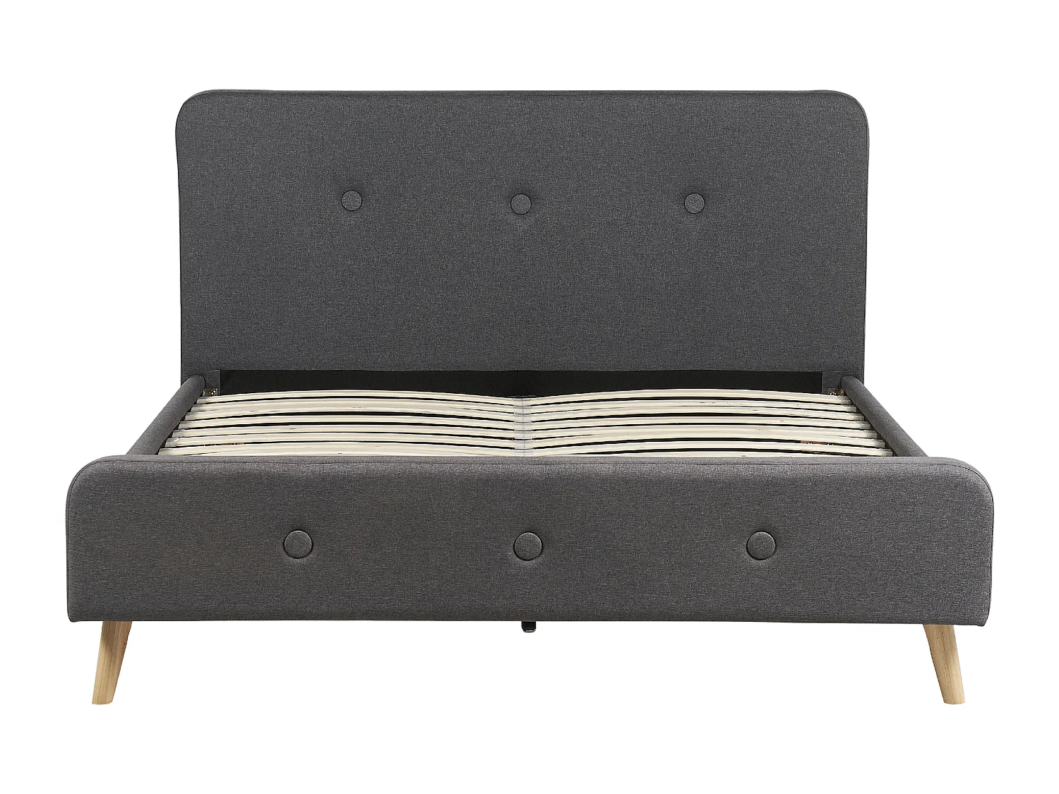 Cama Tela RENNES II 160 x 200 cm Gris oscuro