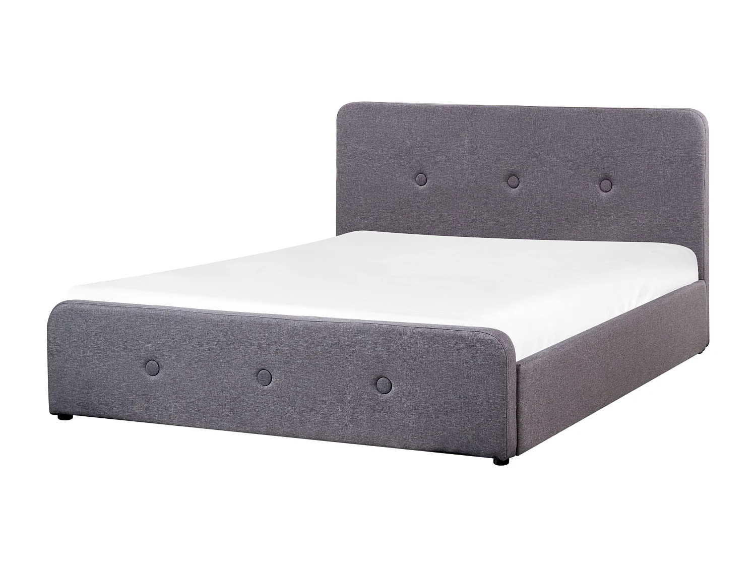 Lit ottoman Tissu RENNES 160 x 200 cm Gris foncé