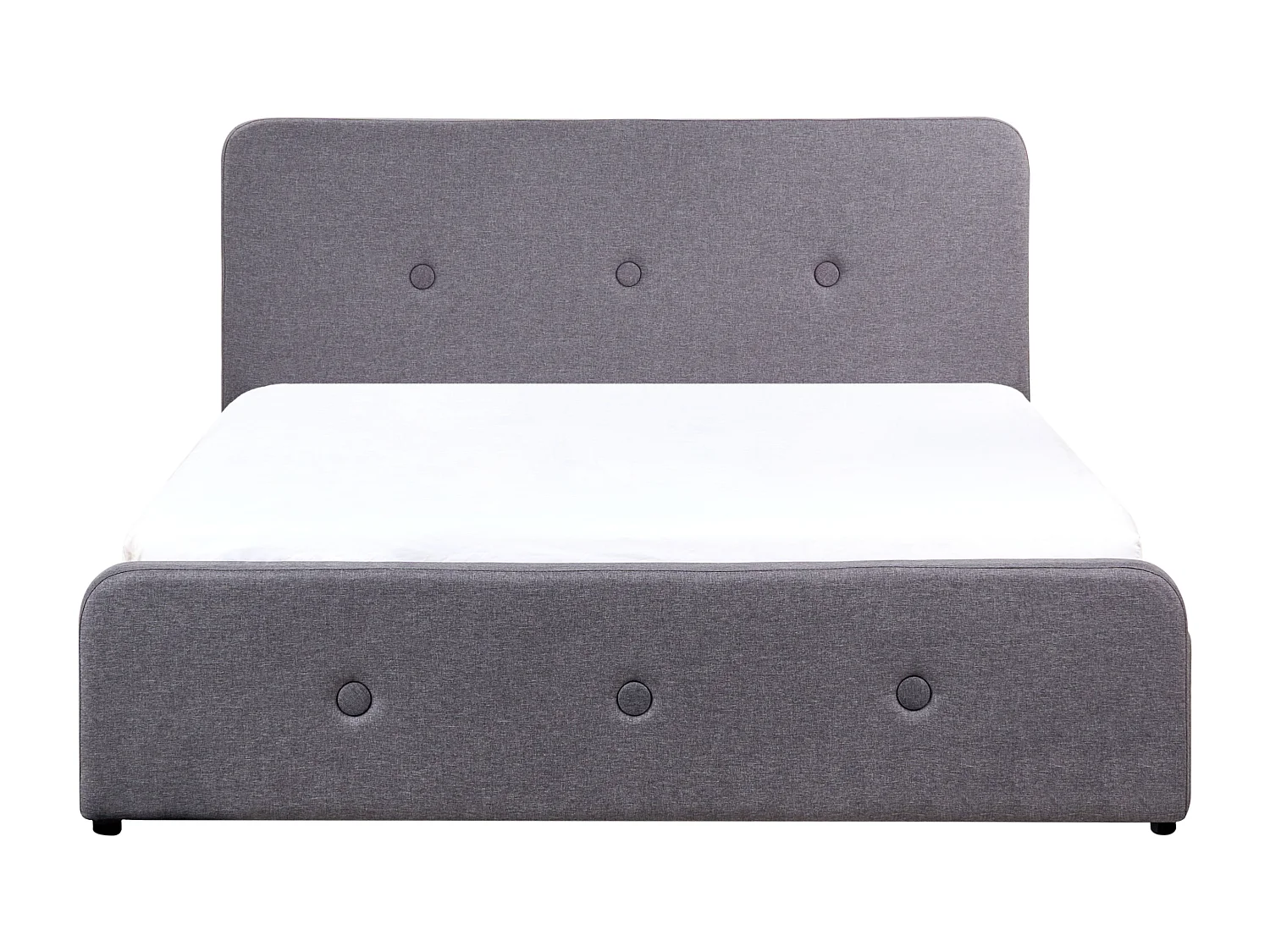 Lit ottoman Tissu RENNES 160 x 200 cm Gris foncé