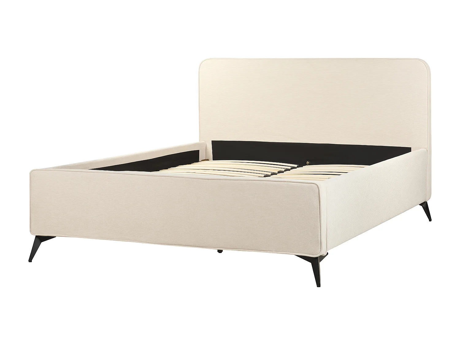 Cama Bombazine VALOGNES 160 x 200 cm Creme claro