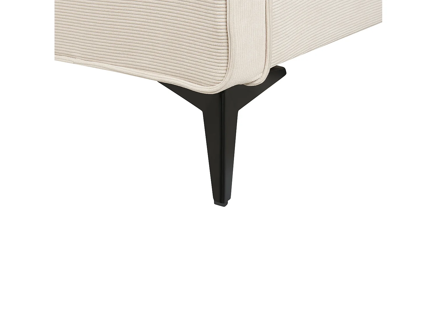 Letto Velluto a coste VALOGNES 160 x 200 cm Beige chiaro