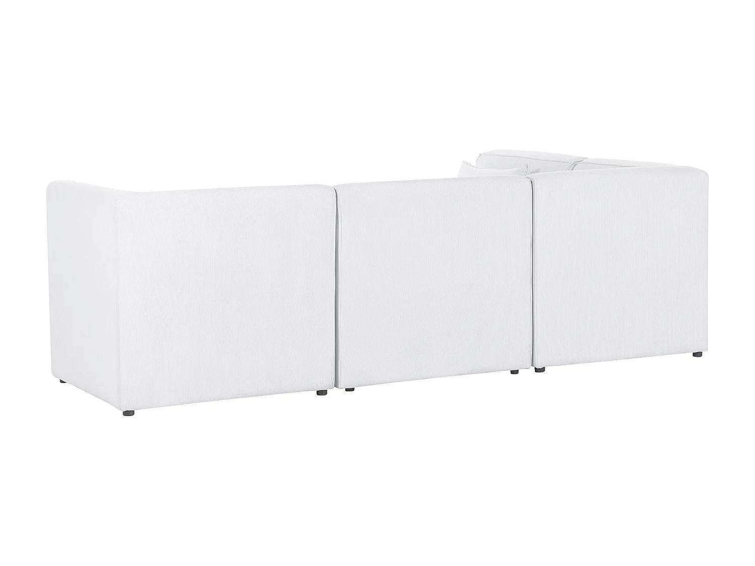 Sofá de canto modular LEMVIG Bombazine Branco creme com repousa-pés 4 lugares à direita