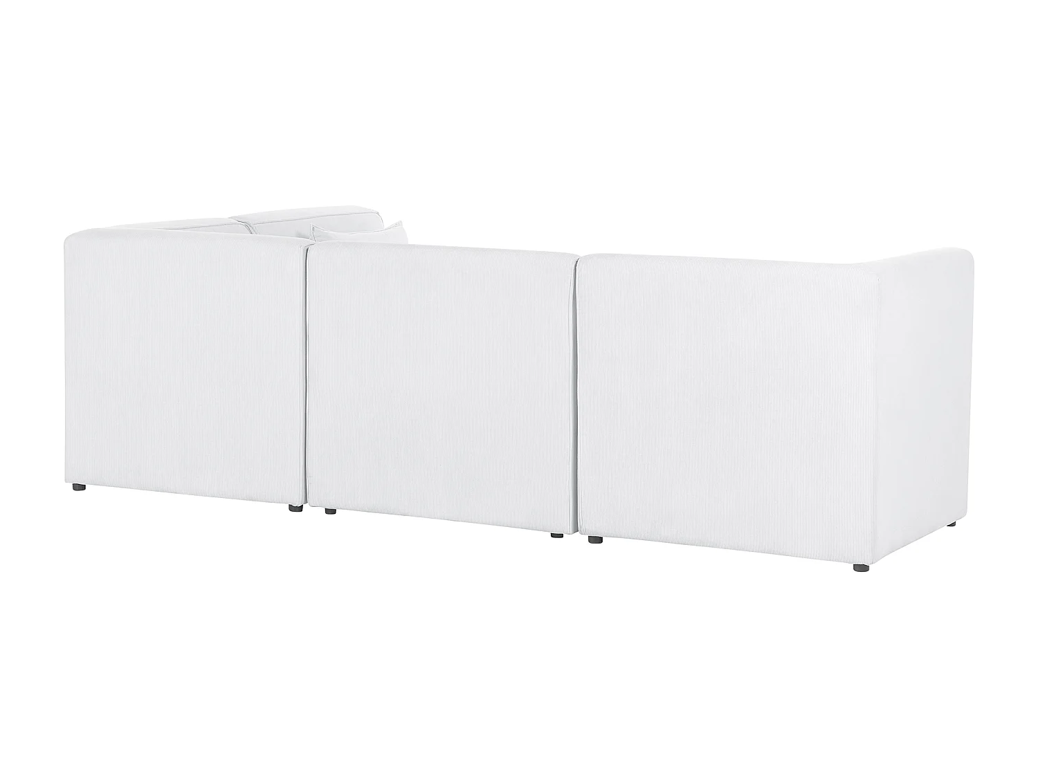 Modulaire hoekbank LEMVIG Corduroy Gebroken wit Met ottomaan 4-zitter Linkerzijde