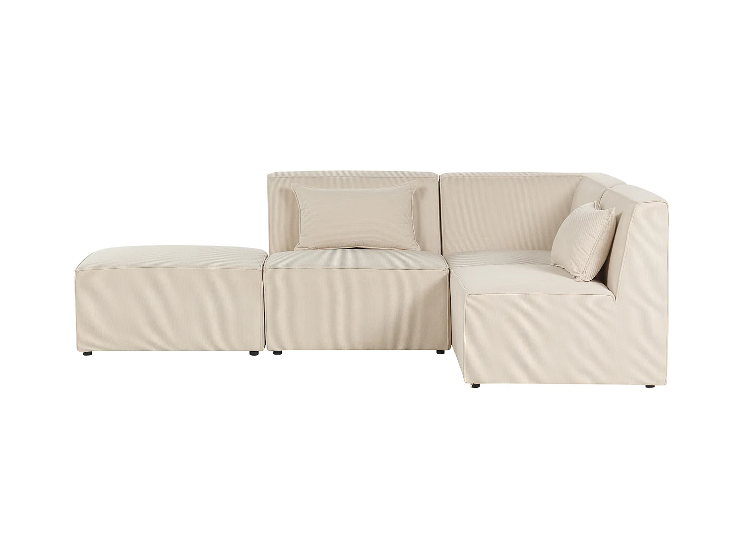 LEMVIG Velluto a coste Beige chiaro con ottomana 3 posti Lato Sinistro