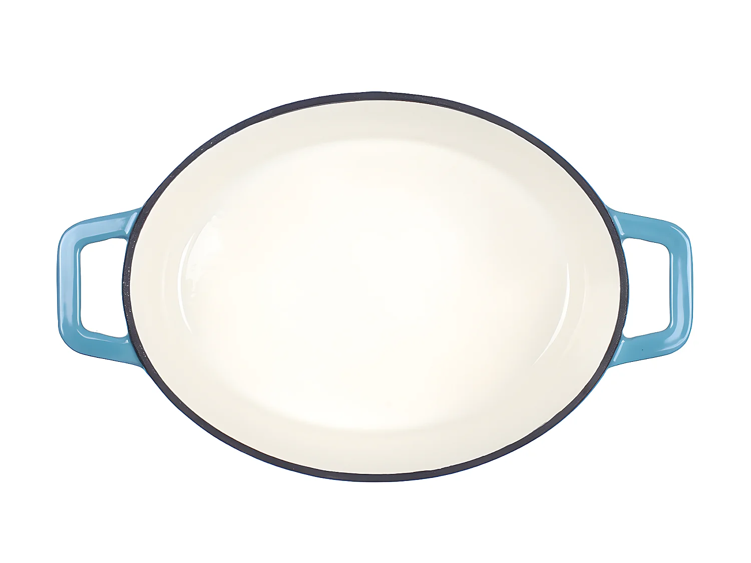 Livoo Cocotte ovale en fonte émaillée 4.5l bleu - mep129b