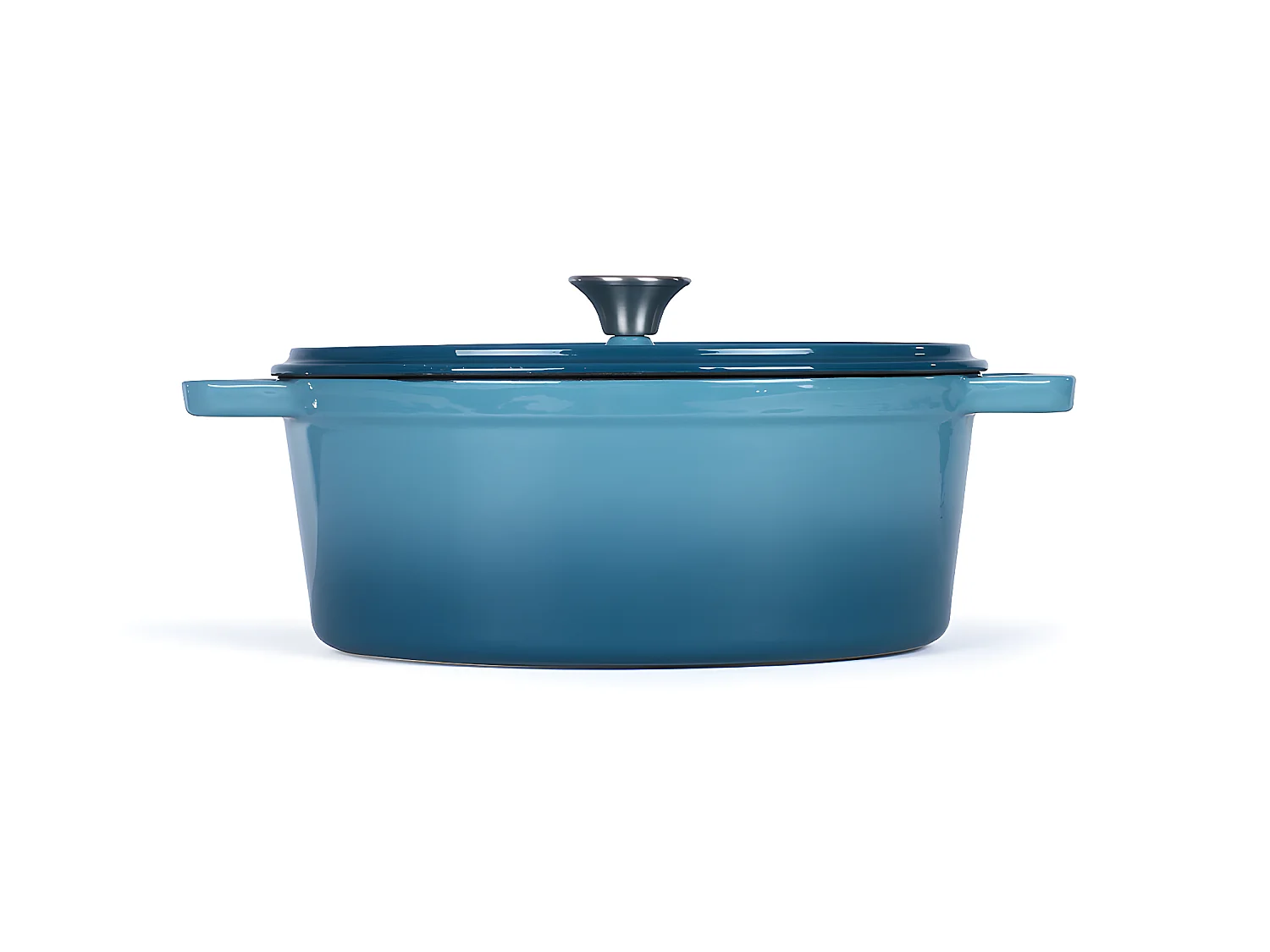 Livoo Cocotte ovale en fonte émaillée 4.5l bleu - mep129b