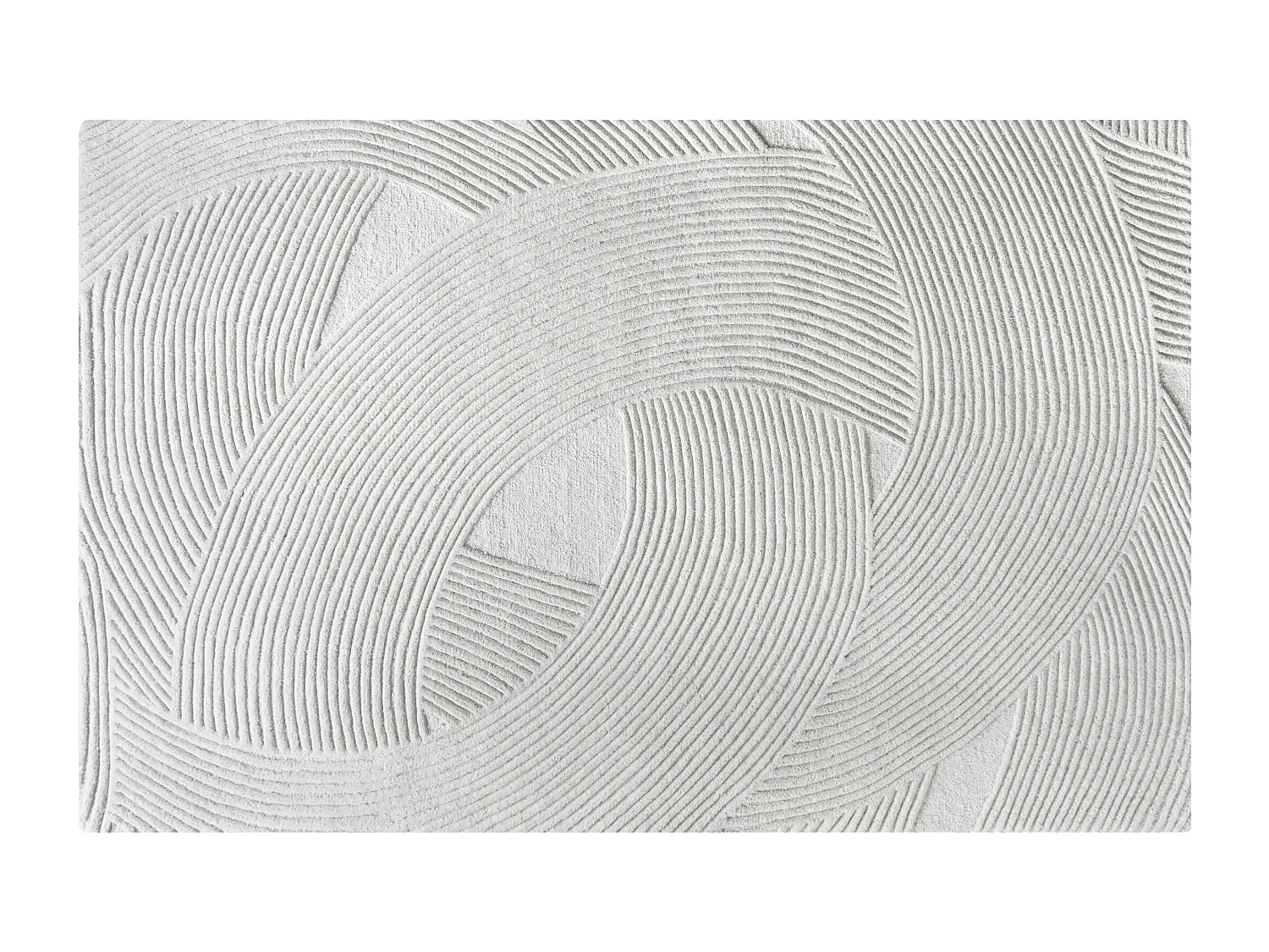 Tapis en relief 100% laine fait à la main - 200 x 290 cm - 2200g/m2 - Ivoire - BASSAM