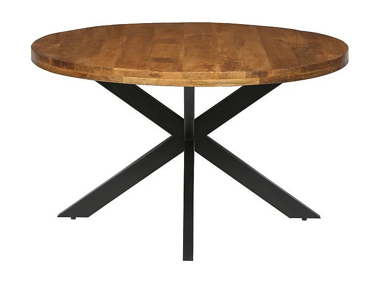 Ronde eettafel BOURGIA van massief Mangolia hout, ideaal voor een gezellige eetkamer.