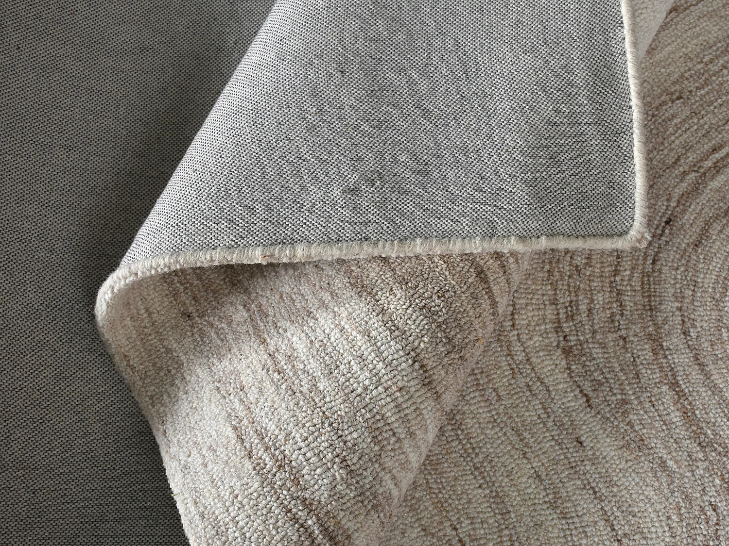 Tapijt van 100% wol, handgemaakt - 200 x 290 cm - 1800 g/m2 - Beige en taupegrijs - AZARIA