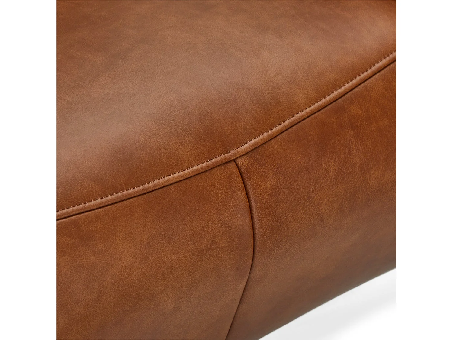 Fauteuil relax Delta - Cuir et métal - Marron