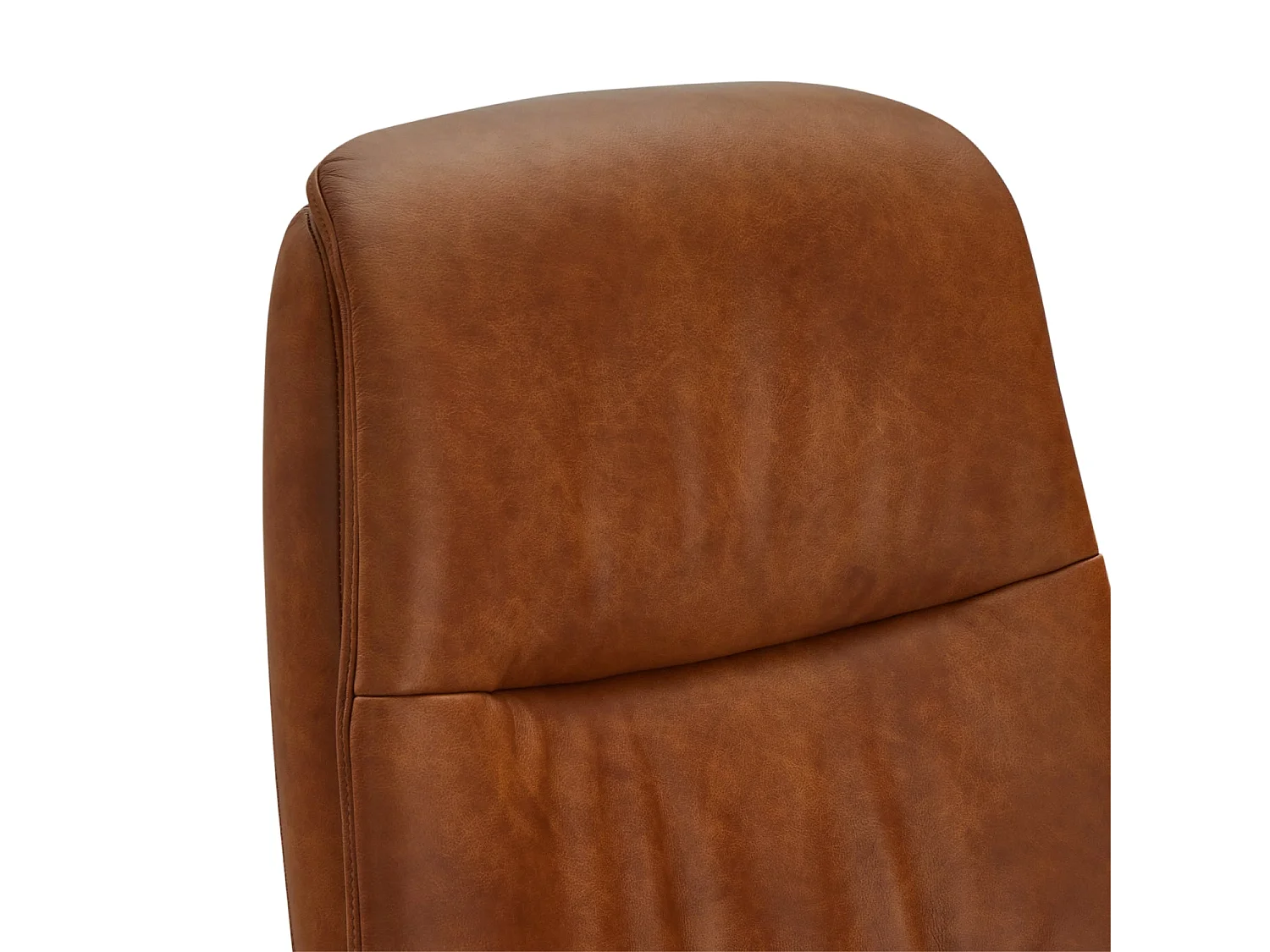 Fauteuil relax Delta - Cuir et métal - Marron