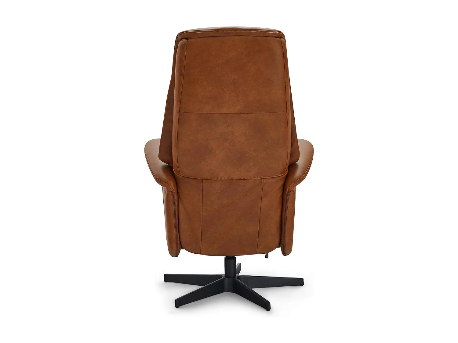 Fauteuil relax Delta - Cuir et métal - Marron