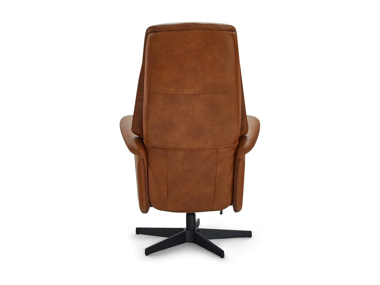 Fauteuil relax Delta - Cuir et métal - Marron